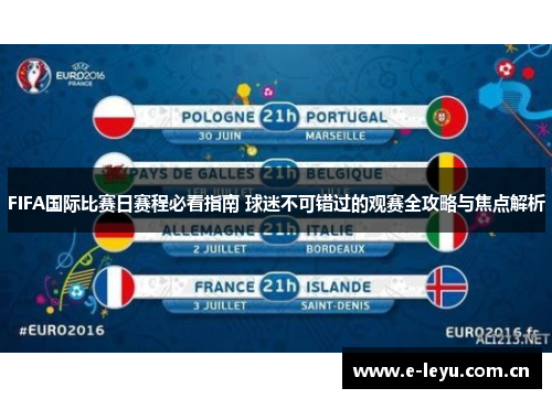 FIFA国际比赛日赛程必看指南 球迷不可错过的观赛全攻略与焦点解析